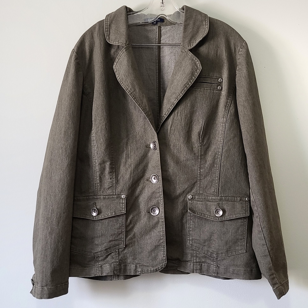 Encore green jacket penningtons size 14